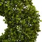 22&#x201D; Boxwood Artificial Wreath UV-Resistant Plastic Greenery Front Door Decor